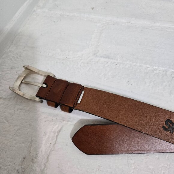 Size 46 SAS Brown Leather Belt - Picture 2 of 3